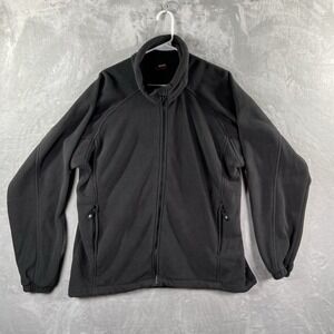 Keela Jacket mens XL Full Zip Fleece Black Polyester Outdoor Pockets Extra Large